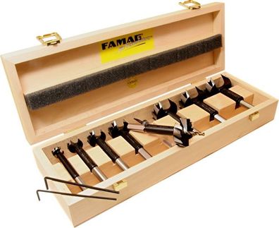 FAMAG 1624.508 Staketen-Bormax®, 8-teiliger Satz im Holzkasten, 15 bis 50 mm