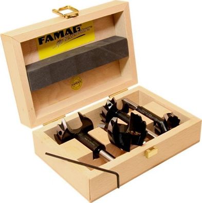FAMAG 1624.504 Staketen-Bormax®, 4-teiliger Satz im Holzkasten 35-40-45-50 mm