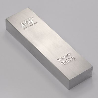 ESG Aluminium Aluminum Alu Barren 1 Kg 1000 Gramm 995 Eingeschweißt