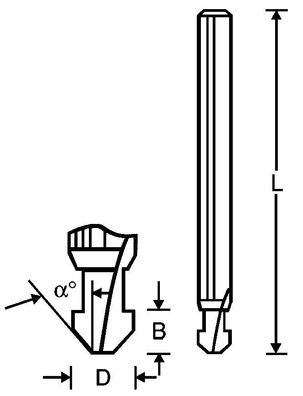 FAMAG 3107 Dichtungs-Nutfräser VHM 5,1x8x60