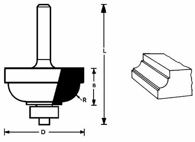 FAMAG 3139 Hohlkehl-Profilfräser 28,6x12,7x51