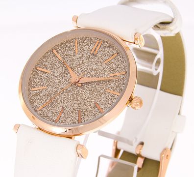Damenuhr Excellanc Uhr Farbe rosegold weiß