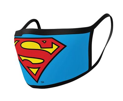 Superman 2er Pack Mundschutz Maske Gesichtsmaske Mask DC Comics Face Covering