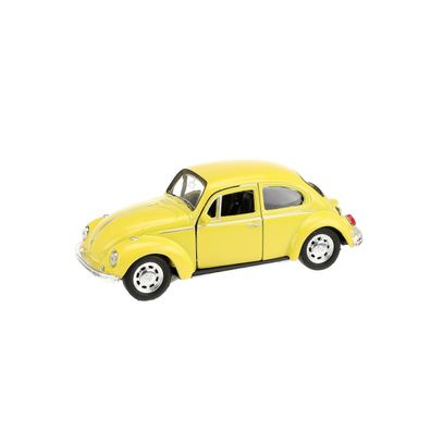 WELLY Modellauto Volkswagen Käfer gelb Sammelauto Spielzeugauto Car