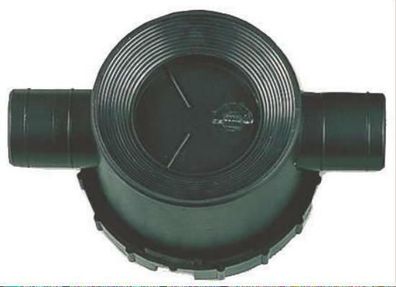 Siphon schwarz mit 2 Anschlüssen Geruchsverschluss für 28mm Rohrsystem 300f238 NEU
