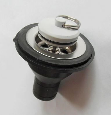 Ablauf gerade Rohrsystem 28mm schwarz Stopfen mit Stift 33mm Reich 23464m NEU