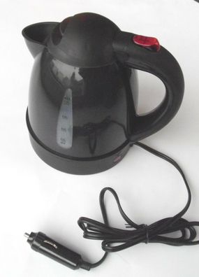 Wasserkocher schwarz 1 Liter 12 Volt 150 Watt für Zigarettensteckdose 80437r NEU