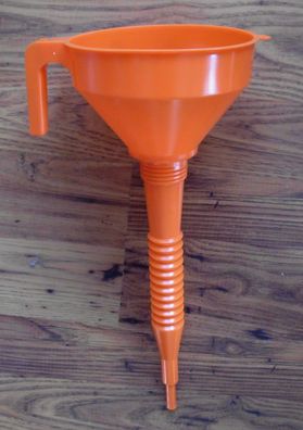 Einfülltrichter für Wasser biegsamer Trichter mit Sieb orange 255900b NEU