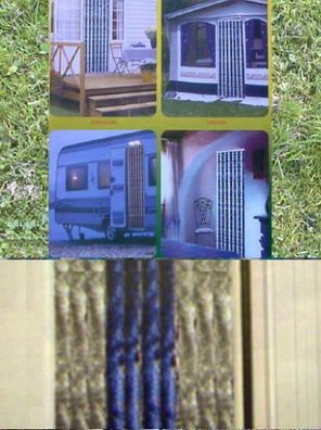 Flauschvorhang Chenille Tür Vorhang 56 x 205 cm blau/ grau Wohnmobil 133600b2 NEU