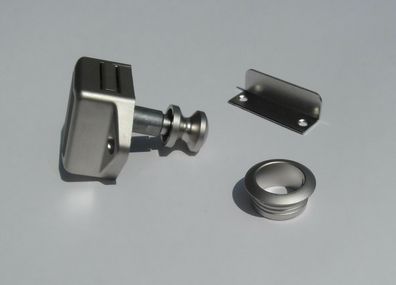 Push Lock mini Schloss Spezial Schlösser Kunststoff silber Winkel 53274r10 NEU