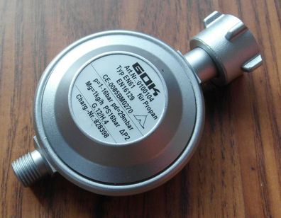 Gas Druck Regler 1,0 kg/ h Gasregler EN 61 für Grill 29/ 30mbar 310f703-1 NEU