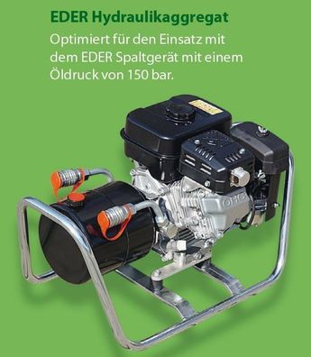 EDER Hydraulikaggregat EHA 150 mit Benzinmotor Profi-Qualität Made in Germany