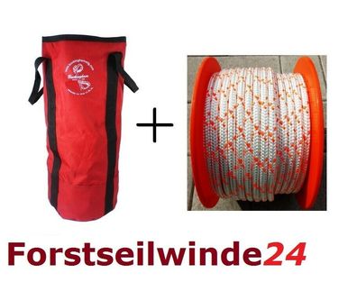SET Seil- Zugseil- Bergeseil- 100 m + Seiltasche für Spillwinde, Seilwinde