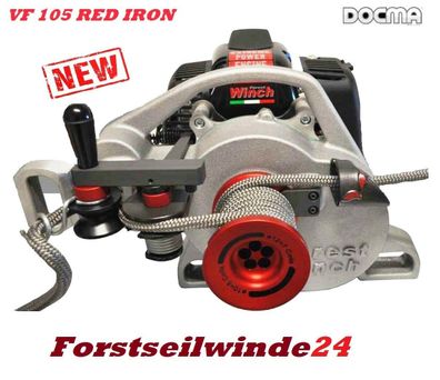Spillwinde Forstseilwinde VF 105 RED IRON + 50 Seil / Benzin- Motorseilwinde