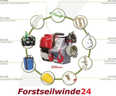 Forstseilwinde Spillwinde PCW4000 - Forstwirtschafts-kit / NEU 2020