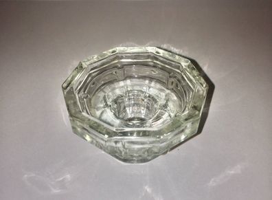 Kleiner Kerzenhalter aus Glas 72 mm Ø