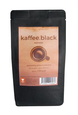100g kaffee. black espresso 50% Arabica - 50% Robusta