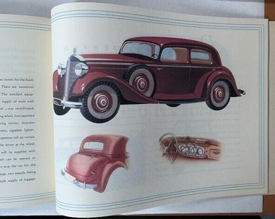 Show room catalog Brochure English Mercedes 260D W138 1936-1937 Reprint 1975