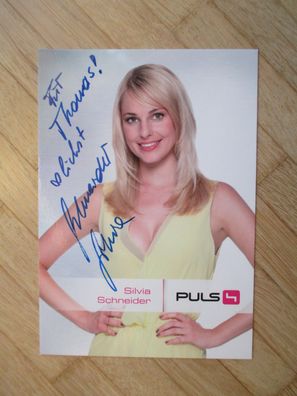 Puls4 Fernsehmoderatorin Silvia Schneider - handsigniertes Autogramm!!!