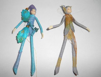 Rainbow Fairy + Wood Elf Handgemachte Dekorationspuppen zum Aufhängen