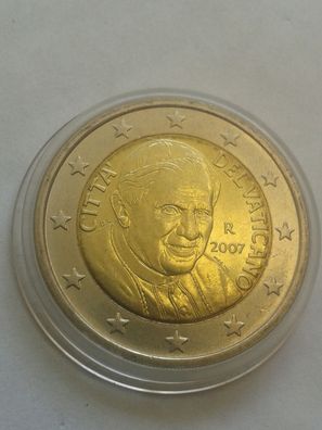 2 euro 2007 Vatikan Papst Benedikt XVI. Kursmünze prägefrisch unzirkuliert unc.