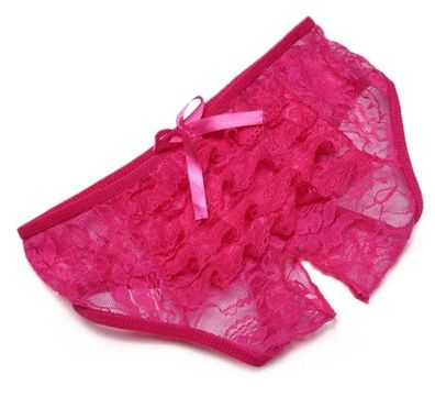Damen Reizwäsche Slip Spitze Unten Frei Unterhose Pink Reizwäsche M L XL 2XL 3XL