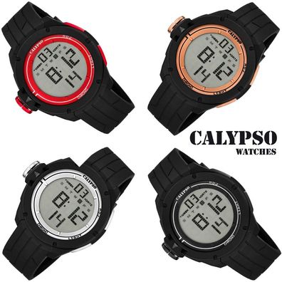 Calypso K5657 Herrenuhr Alarm-Chrono digital PU-Armband