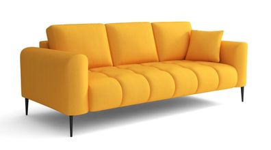 Buffo 3-Sitzer mit losen Kissen im Stoff Sofa Couch beige grün gelb grau