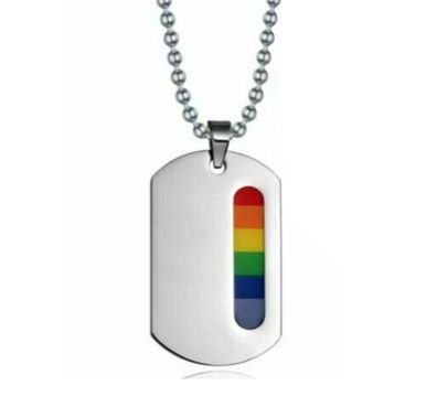 Regenbogen Anhänger mit Halskette Lesbisch Gay Transgender Homosexuelle LGBT Schmuck