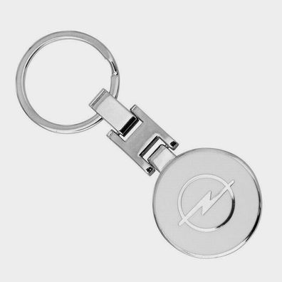 Original Opel Logo Edler Schlüsselanhänger Blitz Weiß mit Box Key Ring