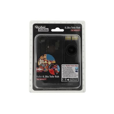 Rollei Tele Fisheye Objektiv Linse (0,28x) für Apple iPhone 5 schwarz - neu