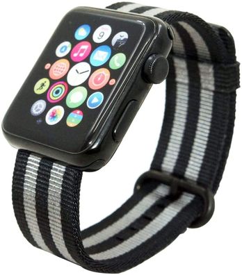 Networx Apple Watch Band Armband 42 mm Ersatzarmband schwarz grau - neu
