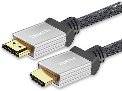 Networx Cabel HDMI to HDMI Datenkabel 1m 4K grau