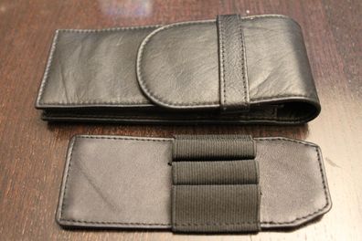 Mäppchen für 3 Schreibgeräte; Etui für 3 Schreibgeräte, schwarz