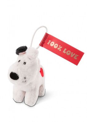 Nici 46071 Anhänger Loop Love Hund stehend 11cm mit Herz am Po 100% Love Plüsch