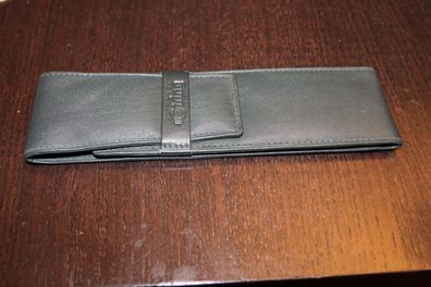 Mäppchen für 2 Schreibgeräte; Etui für 2 Schreibgeräte, dunkelgrün