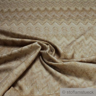 Stoff Wolle Polyacryl Köper Zickzack beige angeraut Decke Vorhang