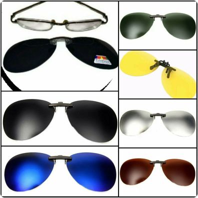 Sonnenbrille ohne Bügel Rahmen Überbrille Brillenaufsatz Oval Überziehbrille