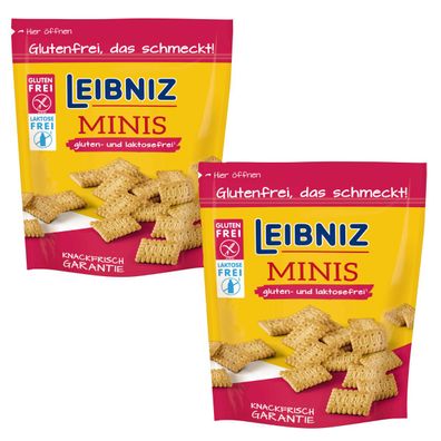 Leibniz MINIS gluten und laktosefrei leckere Butterkekse 100g 2er Pack