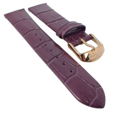 Lotus Uhrenband 19mm | Leder Kroko Prägung glänzend, violett L18308/1