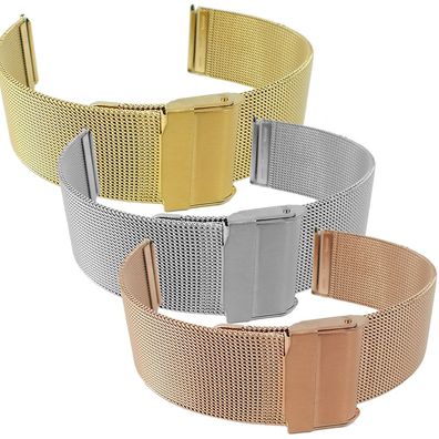 Minott Milanaise Uhrenarmband 20mm | Edelstahl, Verschluss verstellbar