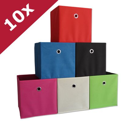10er-Set Faltbox Klappbox „Boxas“ - ohne Deckel · 8 Farben
