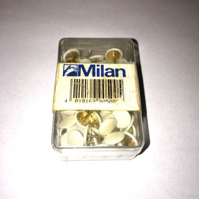 100 Reißnägel Milan 905 weiß Kunststoffüberzogen