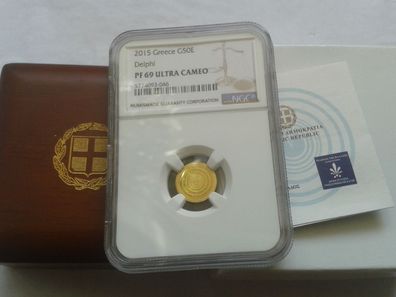 50 euro 2015 PP Gold Griechenland Delphi Orakel Kulturerbe - nur 1000 Stück