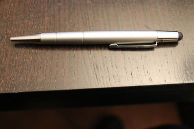 Touch Pen Kugelschreiber, matt-metallic, dunkel-silber