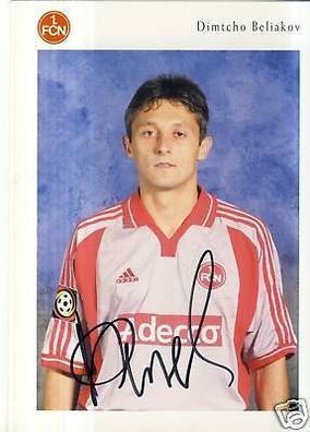 Dimtcho Beliakov 1. FC Nürnberg 2000-01 Autogrammkarte + A 64507