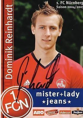 Dominik Reinhardt 1. FC Nürnberg 2004/05 Autogrammkarte + A 64547