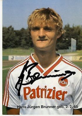 Hans Jürgen Brunner 1. FC Nürnberg 1986-87 TOP + A 64376