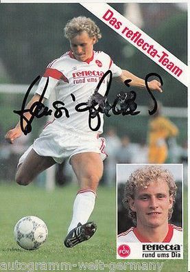 Hans Jürgen Heidenreich 1. FC Nürnberg 1987-88 Autogrammkarte + A 64392