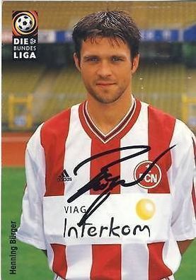 Henning Bürger 1. FC Nürnberg 1998-99 Autogrammkarte + A 64477